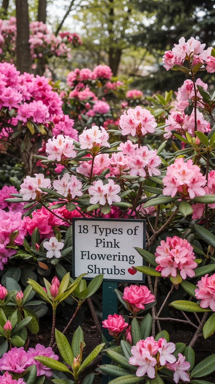 🌟 18 Types of Pink Flowering Shrubs 🌸