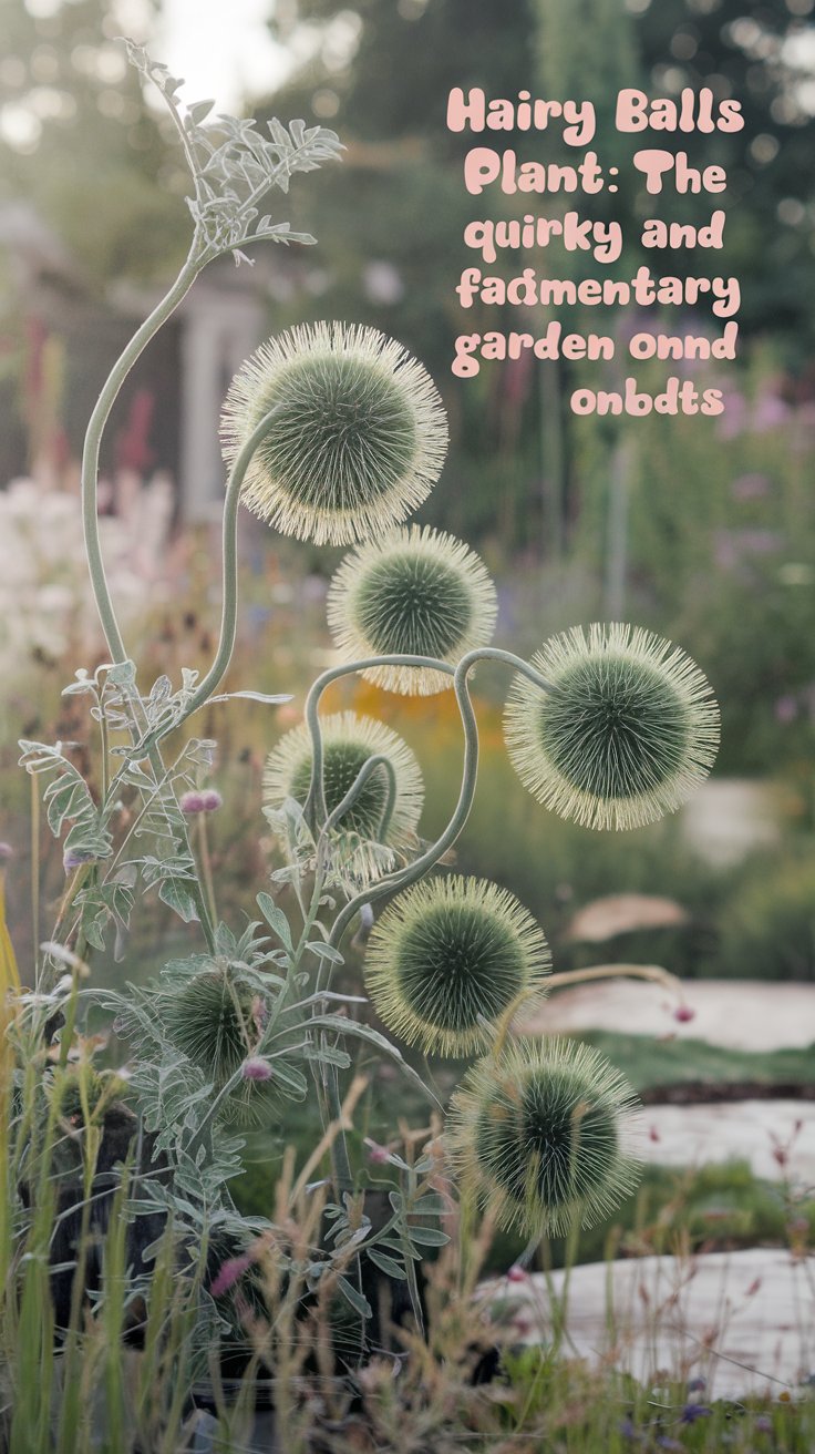 The Hairy Balls Plant (Gomphocarpus physocarpus), also known as Balloon Plant or Swan Plant, is a milkweed with unique, spiky green seed pods resembling hairy balls, often grown to attract butterflies.
