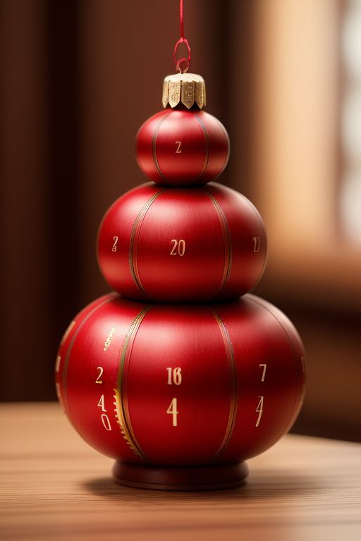 Red wooden Christmas ornaments featuring the phrase