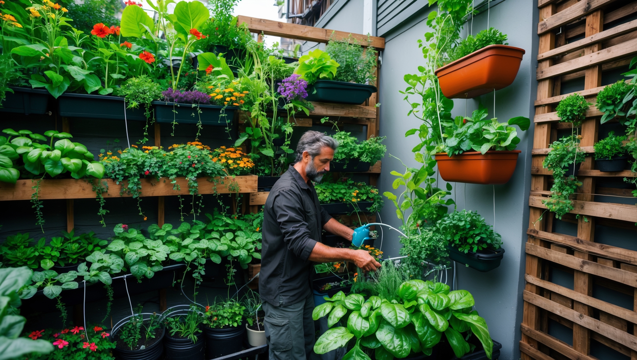 Vertical Gardens Growing Upward