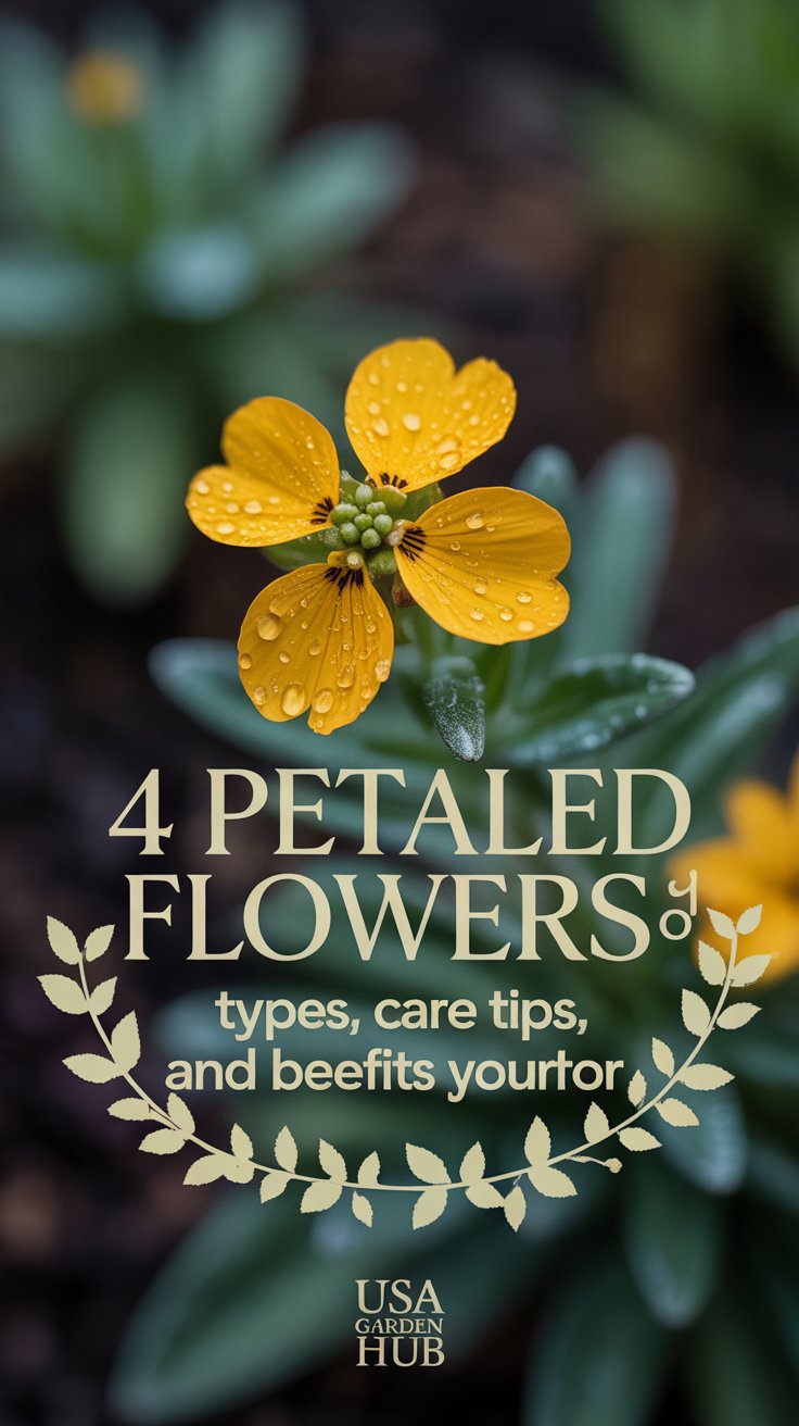 4 Petaled Flowers Types, Care Tips, and Benefits for Your Garden
