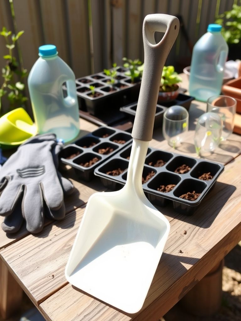 Hand Trowel from a Milk Jug