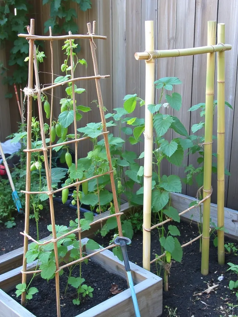Trellis from Twigs or Bamboo