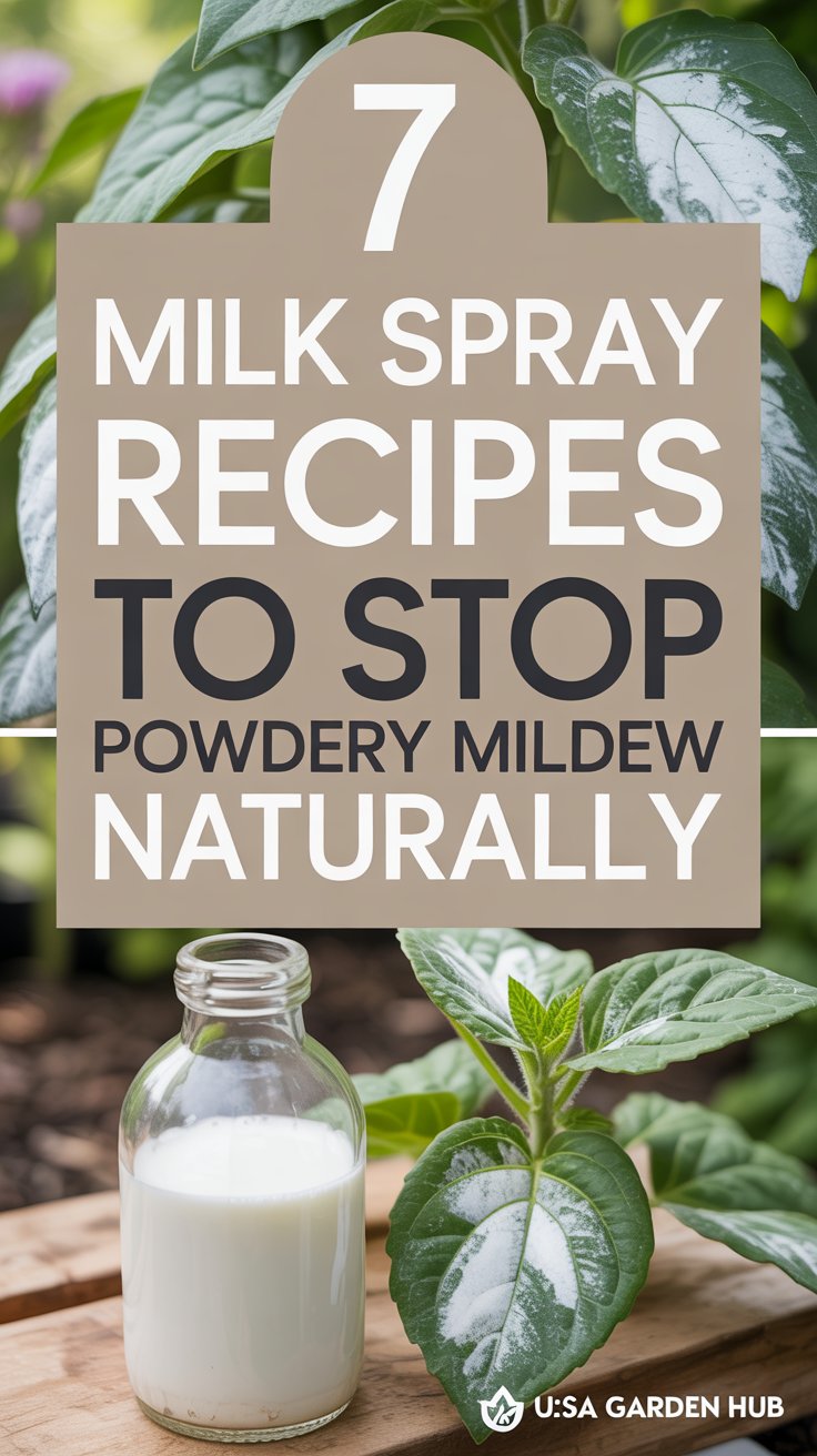 7 Milk Spray Recipes to Stop Powdery Mildew Naturally
