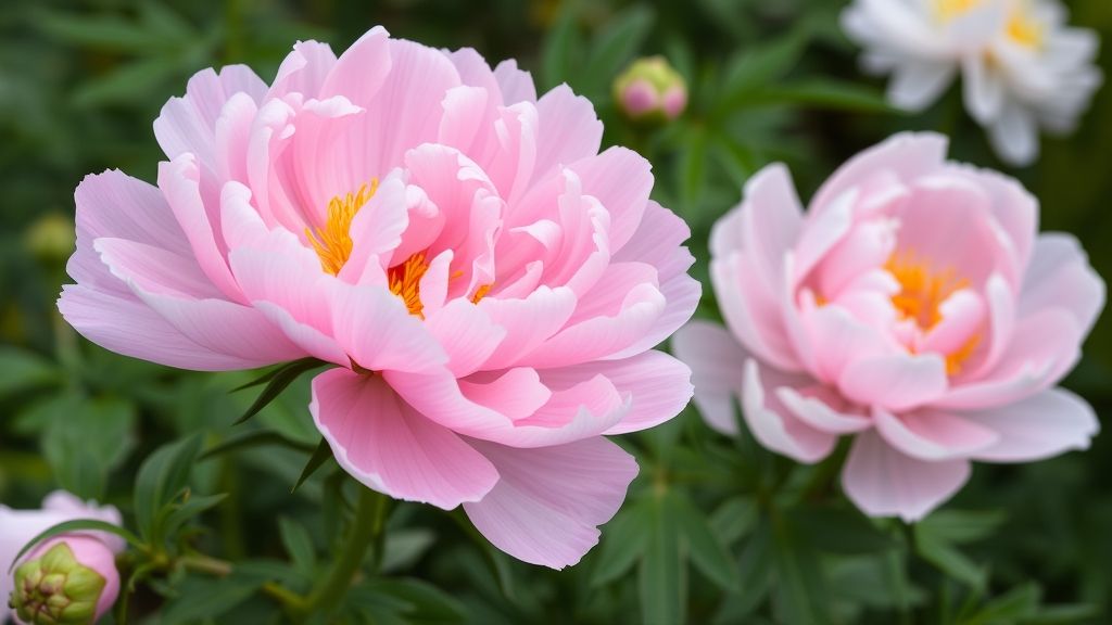 Peonies flower companion plants