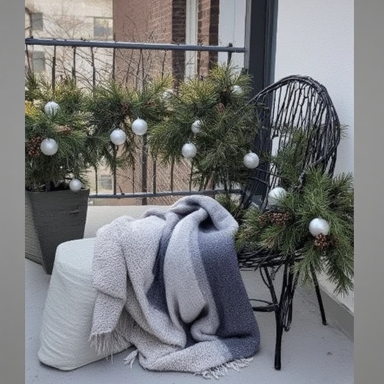 Add Warm Textiles: Drape a soft, warm blanket over your chair. Even if you don