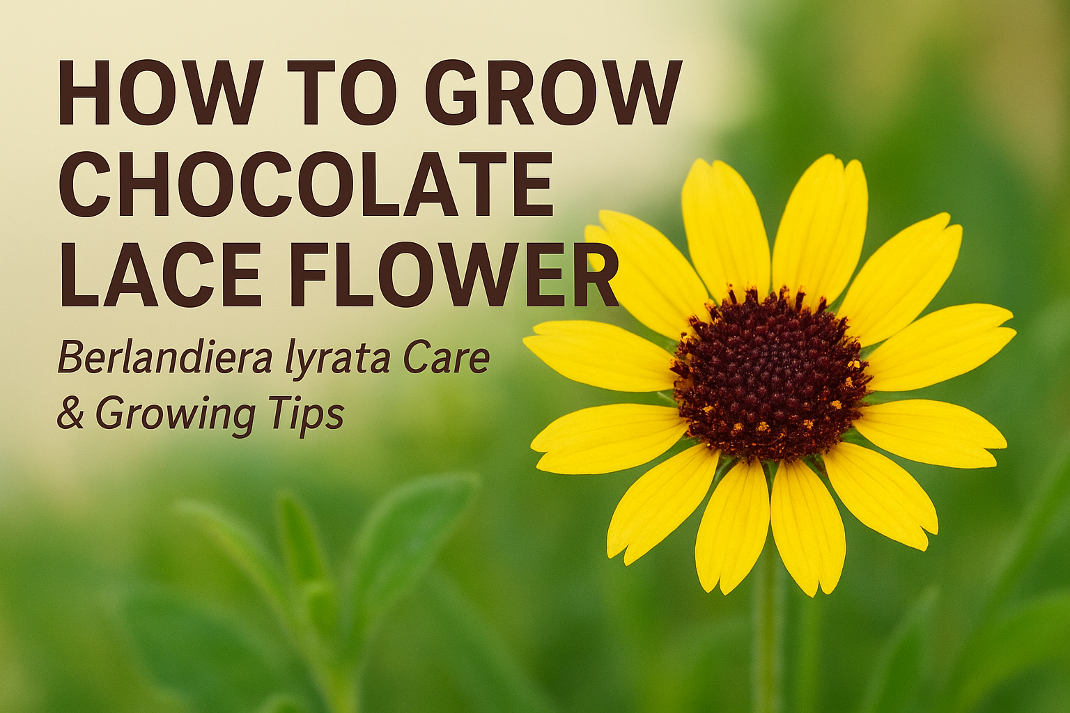 Chocolate Lace Flower (Berlandiera lyrata