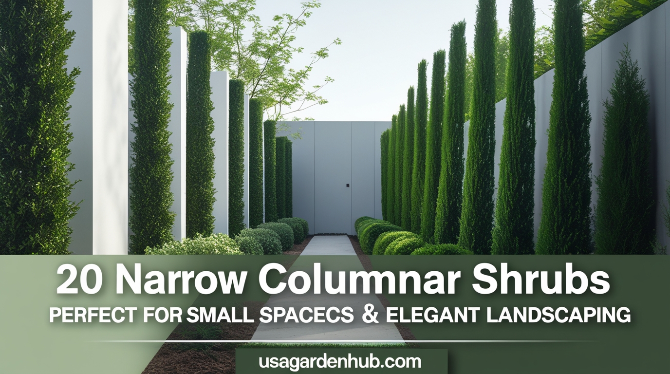 20 Narrow Columnar Shrubs for Small Spaces & Elegant Landscaping