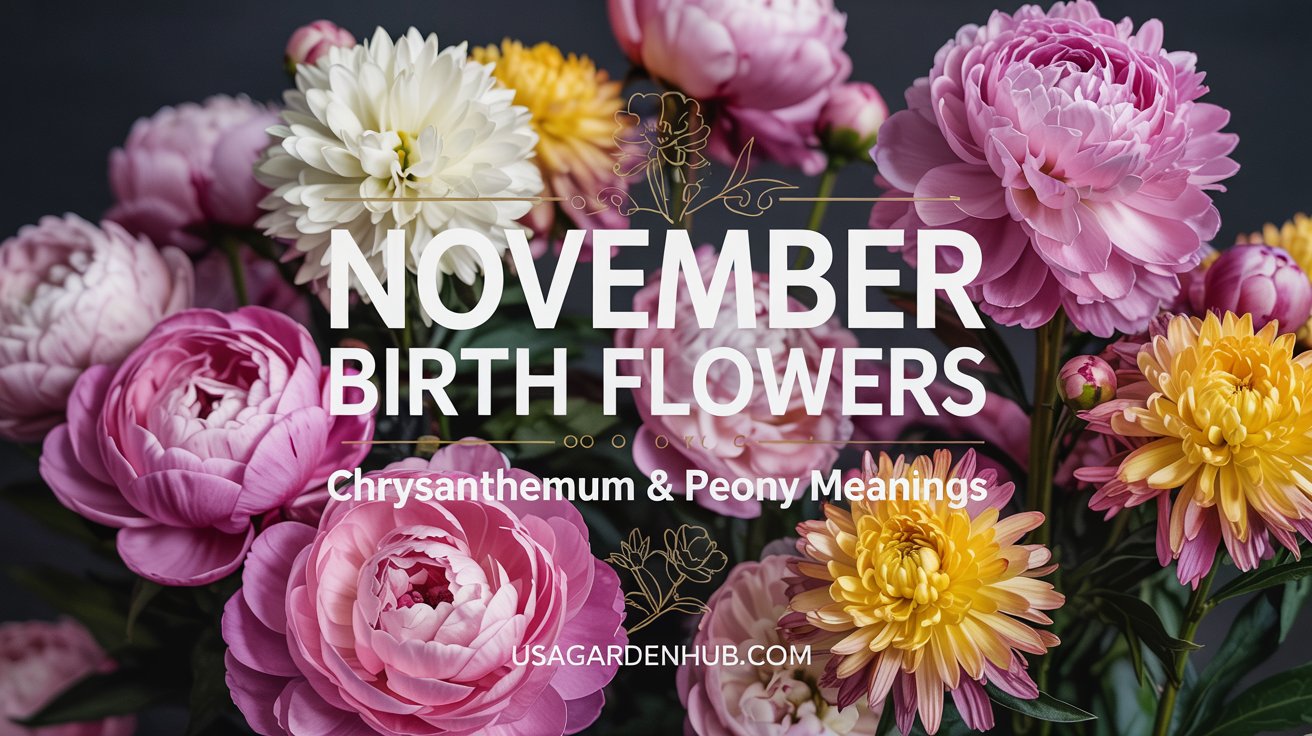 November Birth Flower: Chrysanthemum & Peony Meanings and Growing Tips