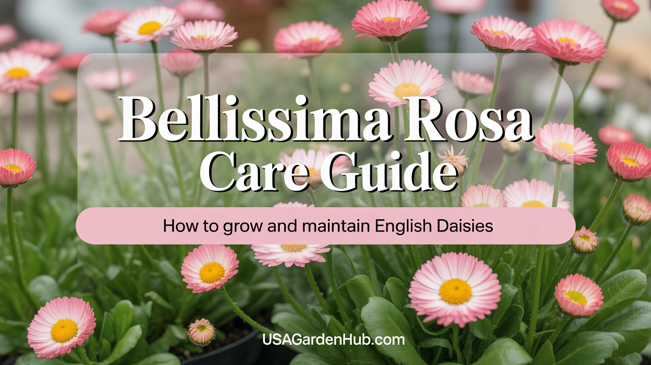 Guide for growing English daisies. Bellissima Rosa (Bellis perennis)