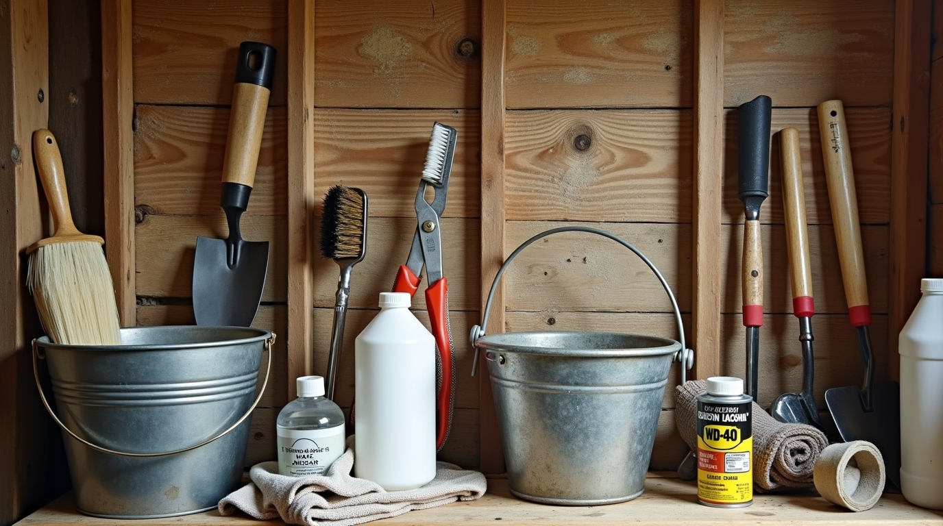Cleaning Garden Tools for Storage