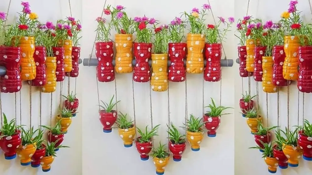 Recycled plastic bottle planters reduce waste, conserve resources, and offer an eco-friendly way to grow plants.