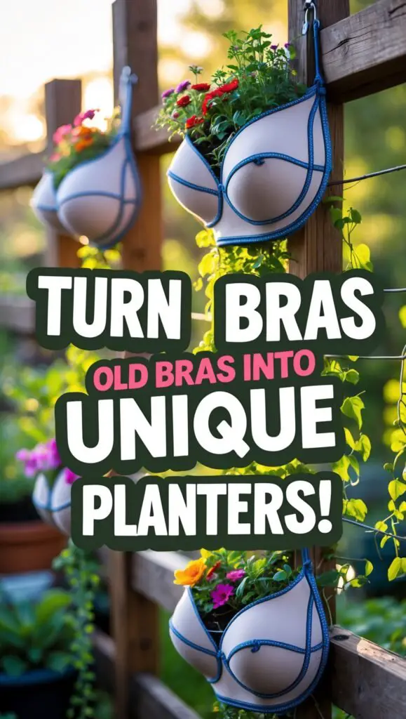 How to Make Old Bra Planters