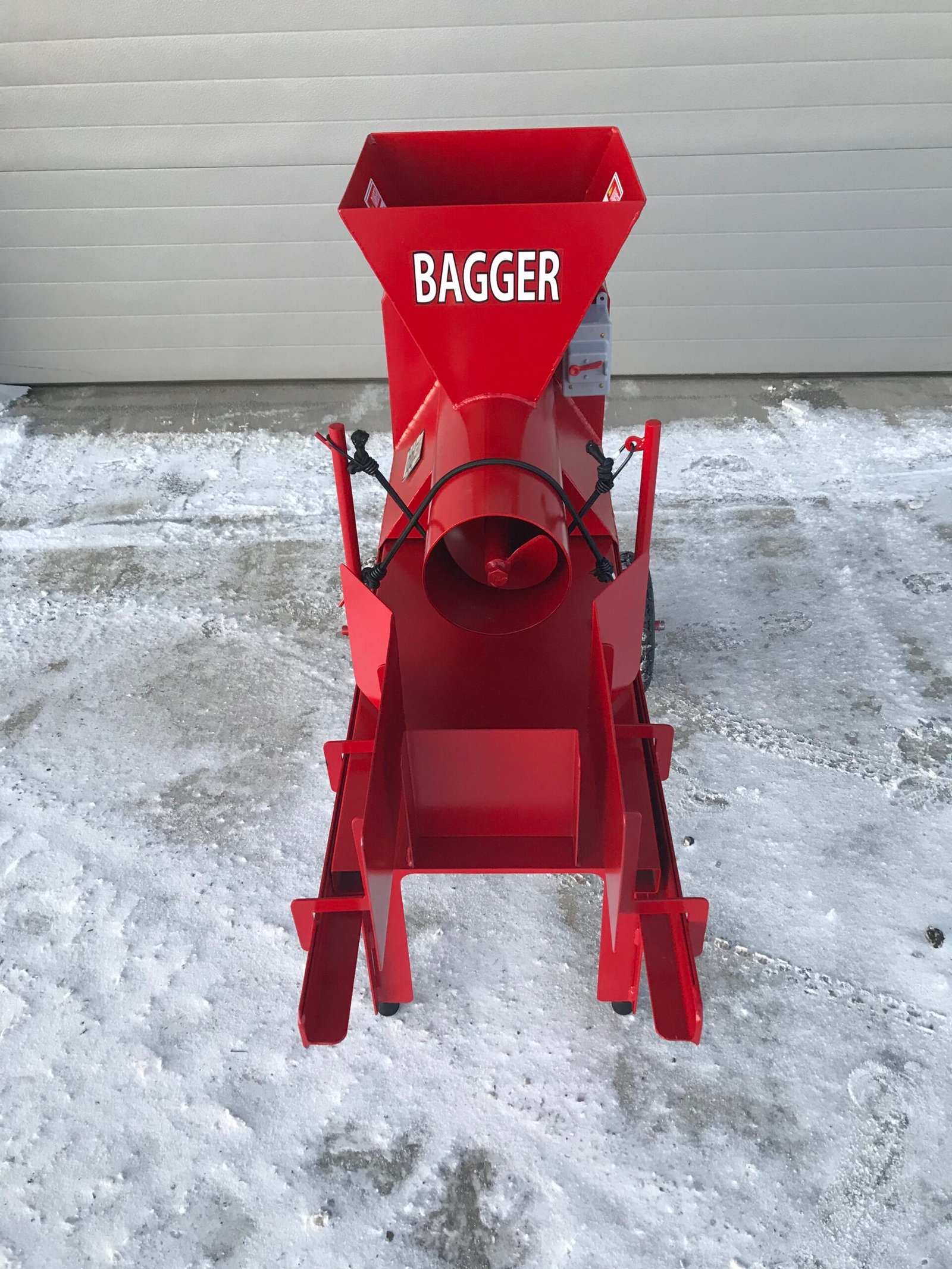  Red Micro Mushroom Bagger available for sale, showcasing its compact design and efficient functionality.