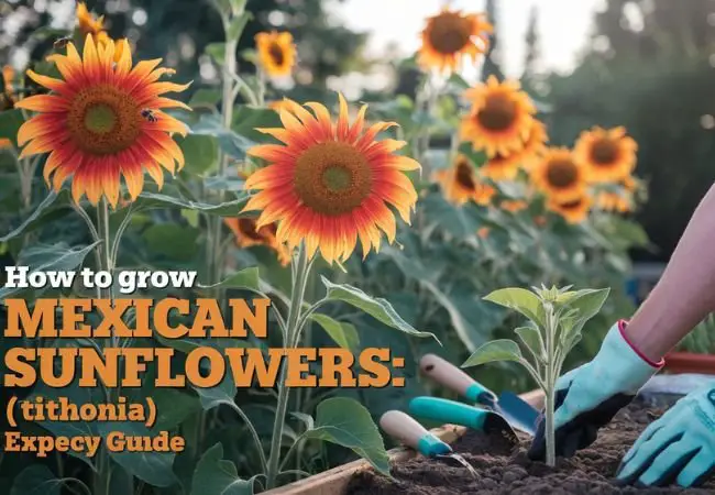 Mexican sunflower (Tithonia) is a vibrant annual known for its large, bright orange-red blooms, thriving in full sun and well-draining soil, and attracting pollinators like butterflies and bees.