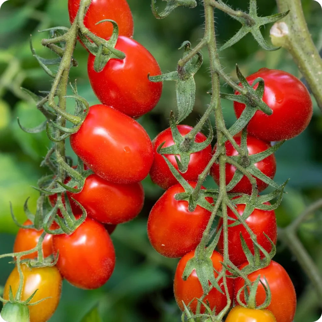 Roma is a popular paste tomato variety known for its oval shape, meaty texture, and low moisture content, thriving in full sun and well-draining soil, making it ideal for sauces, canning, and cooking.