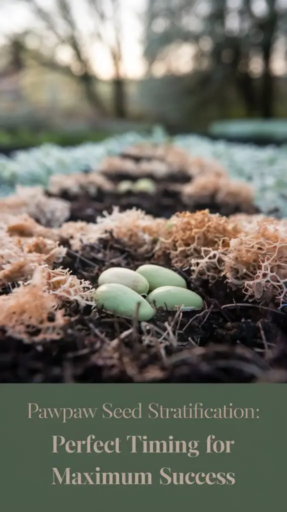 Pawpaw seed stratification involves chilling the seeds in moist soil or a damp medium at 32-40°F (0-4°C) for 90-120 days to break dormancy, mimicking natural winter conditions and preparing them for germination.