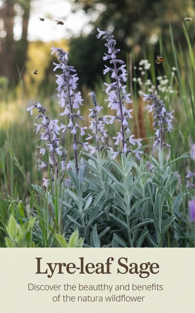 Lyreleaf Sage (Salvia lyrata) is a perennial herb native to the southeastern United States. It has unique lyre-shaped leaves and produces spikes of blue to lavender flowers in the spring.