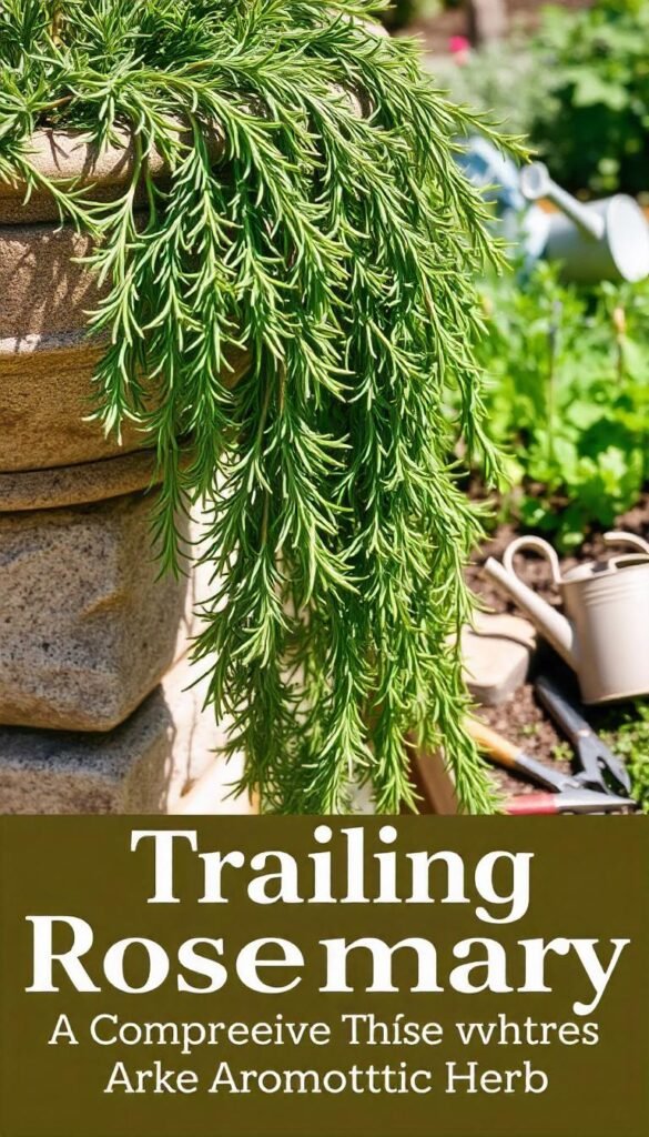 Growing trailing rosemary requires full sun, well-draining soil, and minimal watering, making it ideal for ground cover, hanging baskets, or cascading over walls in Mediterranean-style gardens.