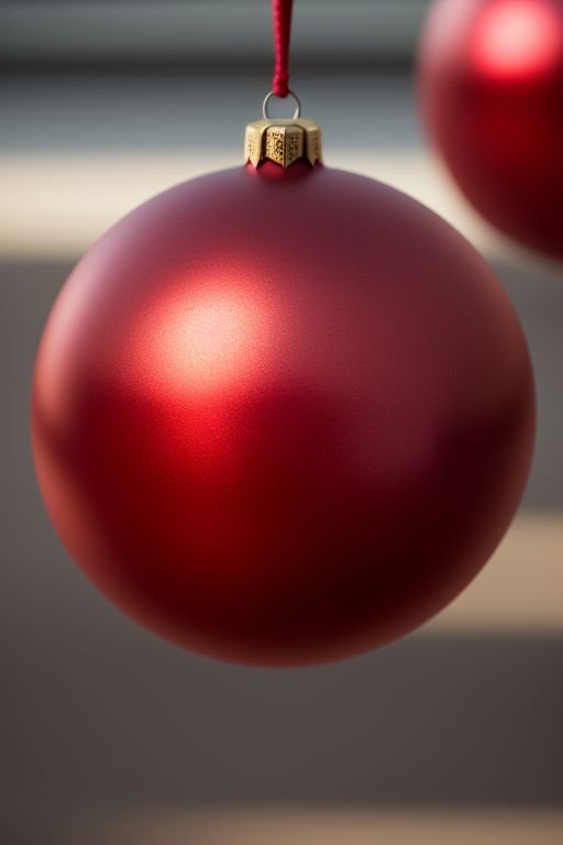 Three red metal Christmas balls elegantly hanging from a string, adding festive charm to the holiday decor.