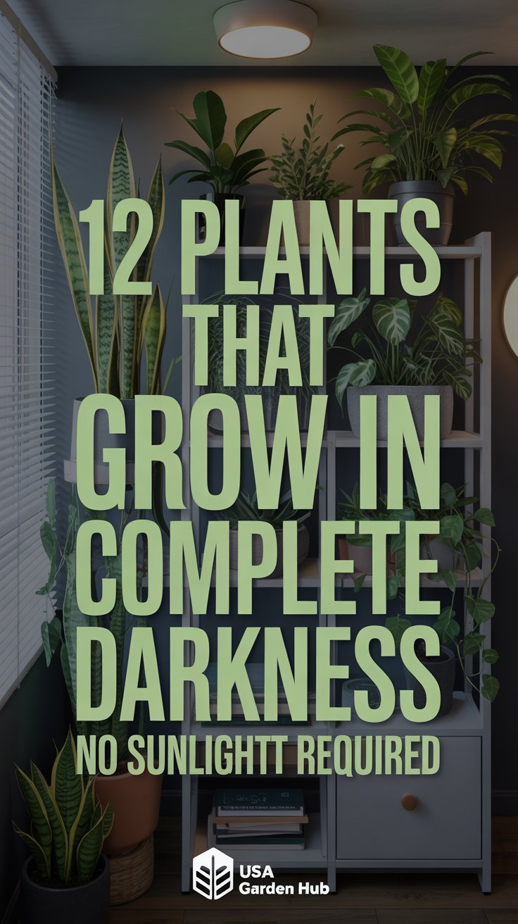 a plant in a room 🌿 12 Plants That Grow in Complete Darkness (No Sunlight Required)