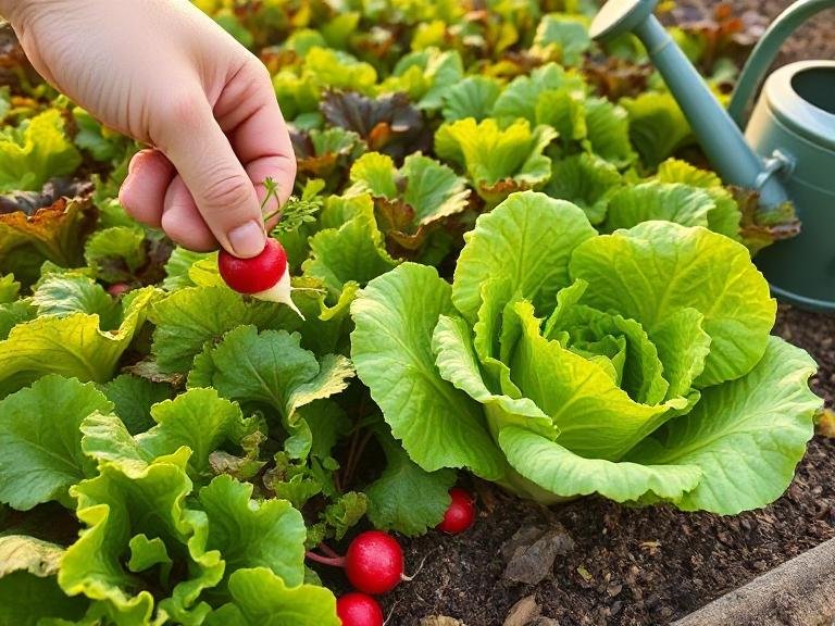 Lettuce and Radishes: Quick and Shady