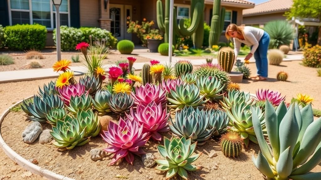Front Yard Landscaping Ideas for Low Maintenance & Low Water Use 6 Create a Succulent or Cactus Garden