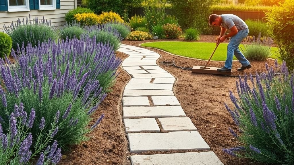 Front Yard Landscaping Ideas for Low Maintenance & Low Water Use 8 Add Hardscaping with Pavers or Paths