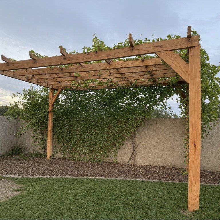 10 Practical Patio Cover Ideas to Enhance Your Backyard 3 Wooden Pergola with Vines - Patio Cover Ideas