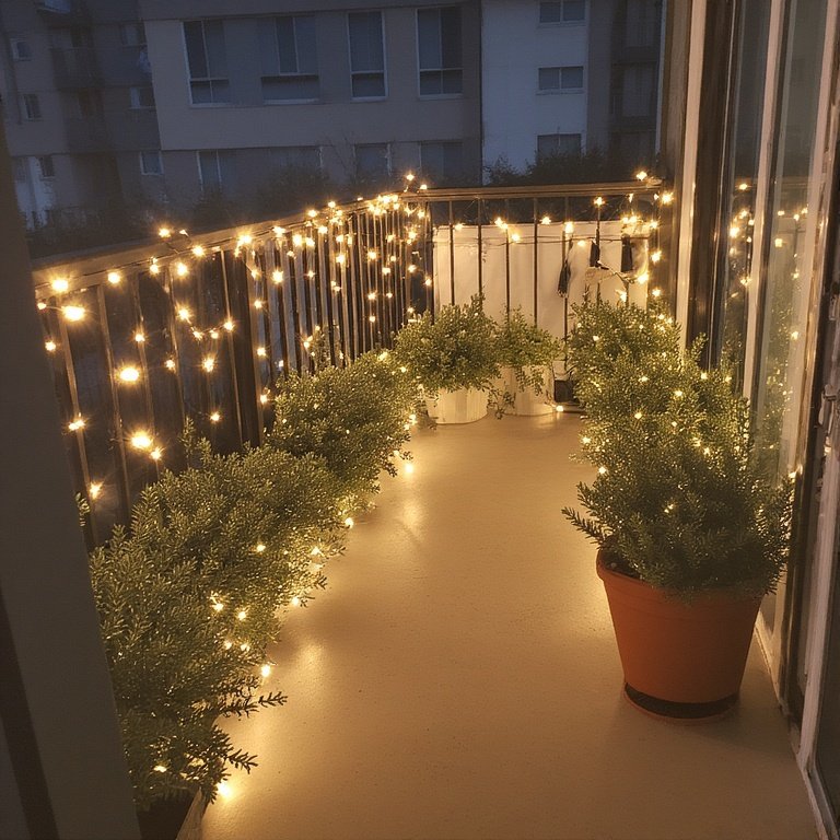20 Christmas Balcony Decoration Ideas to Create a Festive Escape 6 Line a Path: If your balcony floor is safe for it, use a few solar-powered stake lights along the edge to define the space and add a gentle guide.
