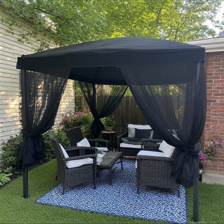 10 Practical Patio Cover Ideas to Enhance Your Backyard 4 Fabric Canopy with Netting - Patio Cover Ideas