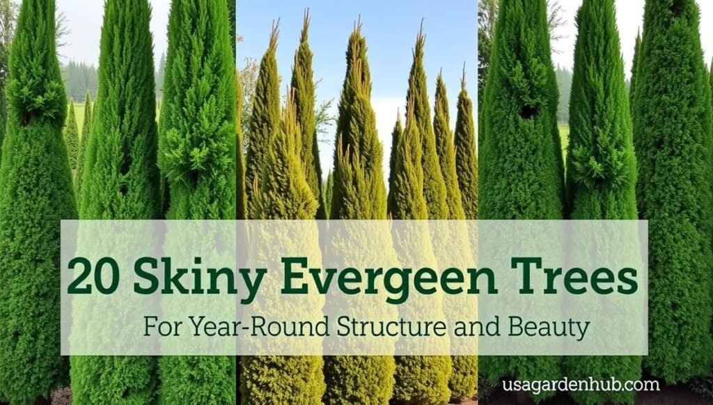 20 Skinny Evergreen Trees for Year-Round Structure and Beauty
