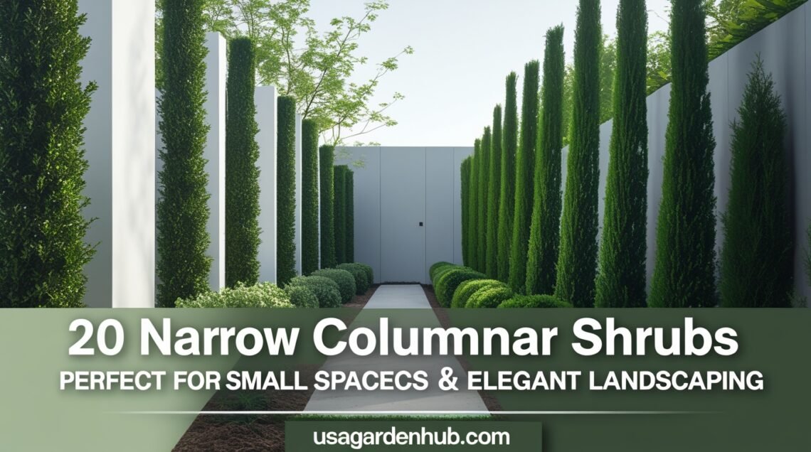 20 Narrow Columnar Shrubs for Small Spaces & Elegant Landscaping