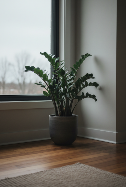 2. ZZ Plant (Zamioculcas zamiifolia): 